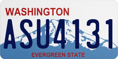 WA license plate ASU4131