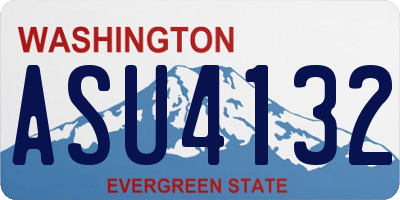 WA license plate ASU4132
