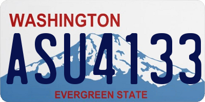 WA license plate ASU4133