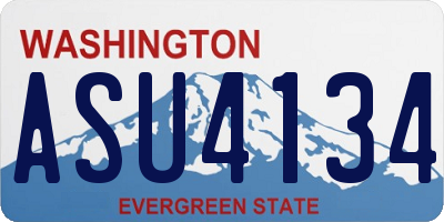 WA license plate ASU4134