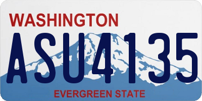 WA license plate ASU4135