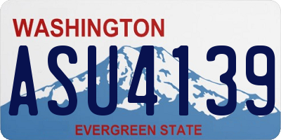 WA license plate ASU4139