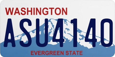 WA license plate ASU4140