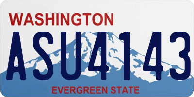 WA license plate ASU4143