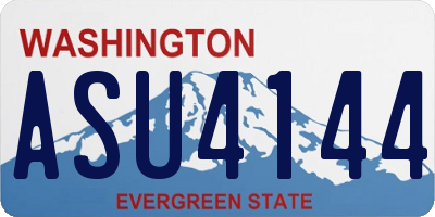 WA license plate ASU4144