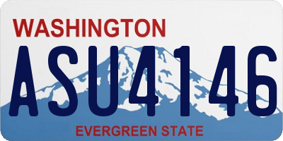 WA license plate ASU4146