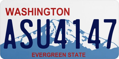 WA license plate ASU4147