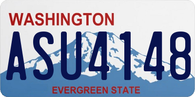 WA license plate ASU4148