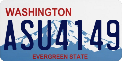 WA license plate ASU4149