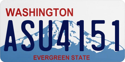 WA license plate ASU4151