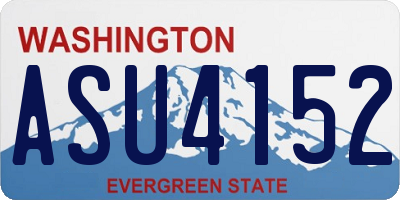 WA license plate ASU4152