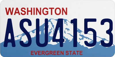 WA license plate ASU4153