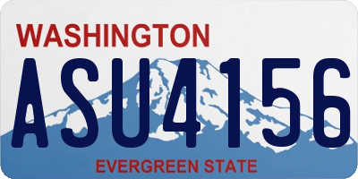 WA license plate ASU4156
