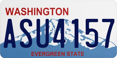 WA license plate ASU4157