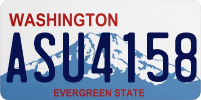 WA license plate ASU4158