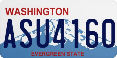 WA license plate ASU4160