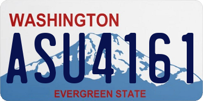 WA license plate ASU4161