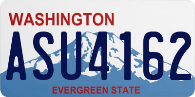 WA license plate ASU4162