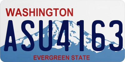 WA license plate ASU4163