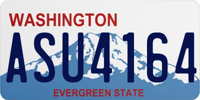 WA license plate ASU4164