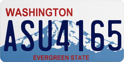 WA license plate ASU4165