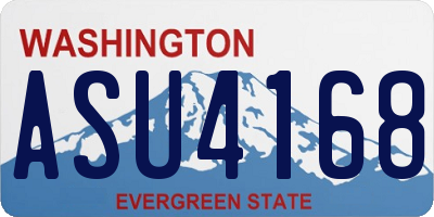 WA license plate ASU4168