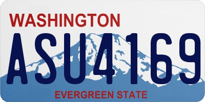 WA license plate ASU4169