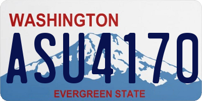 WA license plate ASU4170