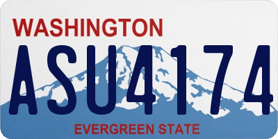 WA license plate ASU4174