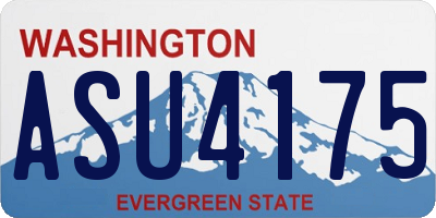 WA license plate ASU4175