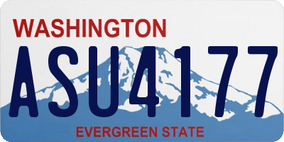 WA license plate ASU4177