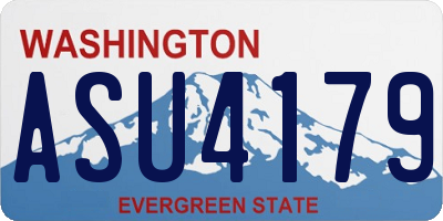 WA license plate ASU4179