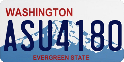 WA license plate ASU4180