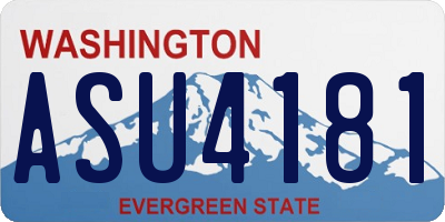 WA license plate ASU4181