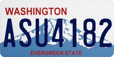 WA license plate ASU4182