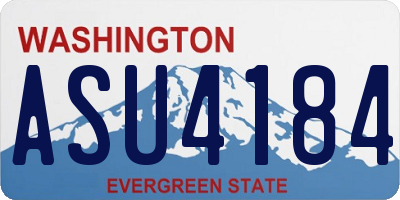 WA license plate ASU4184