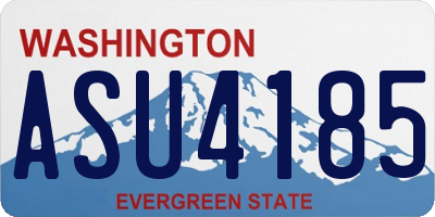 WA license plate ASU4185