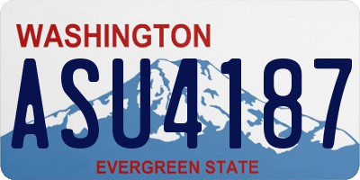 WA license plate ASU4187