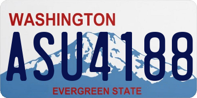 WA license plate ASU4188