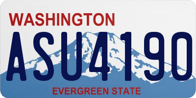 WA license plate ASU4190