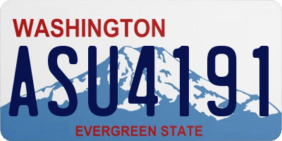 WA license plate ASU4191