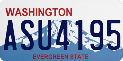 WA license plate ASU4195