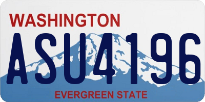 WA license plate ASU4196