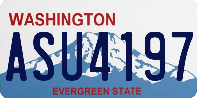 WA license plate ASU4197