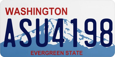 WA license plate ASU4198