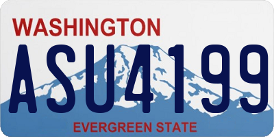 WA license plate ASU4199