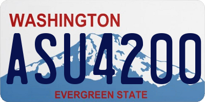 WA license plate ASU4200