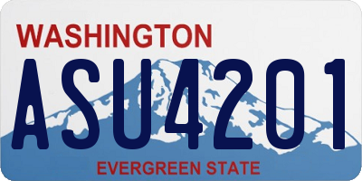 WA license plate ASU4201