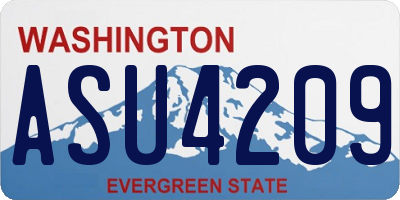 WA license plate ASU4209