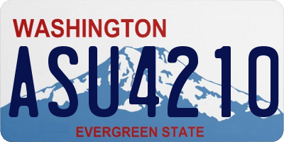 WA license plate ASU4210